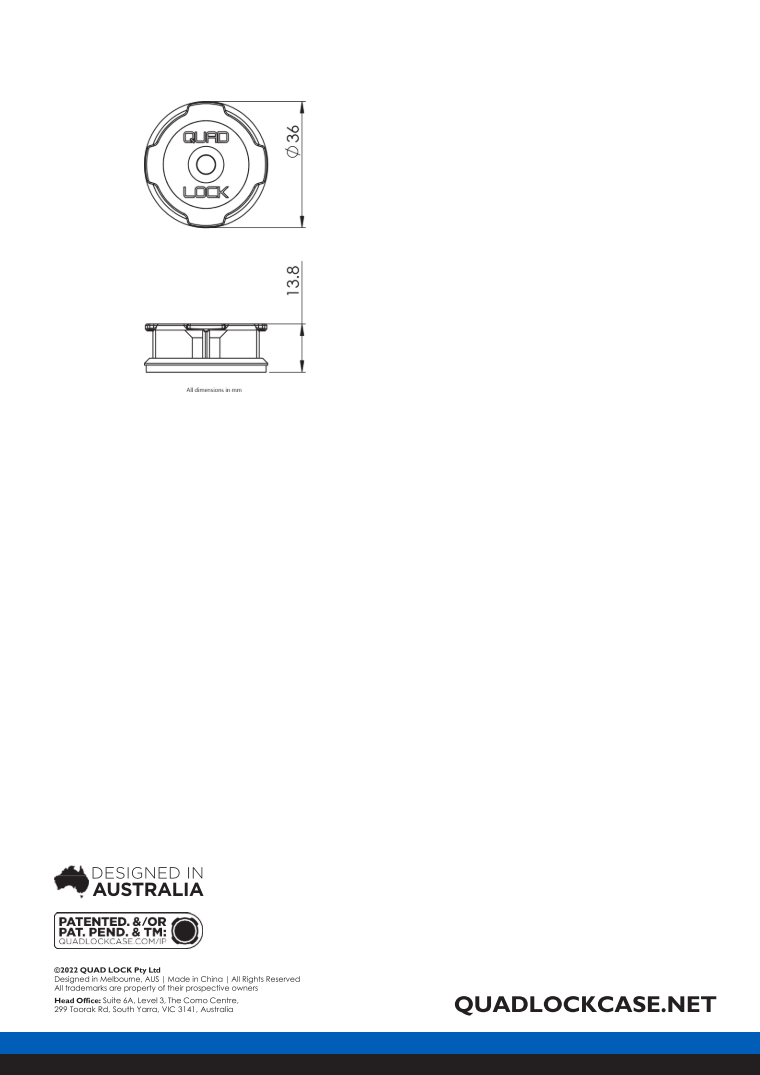 Quad Lock® Adhesive Wall Mount (Twin Pack) (V2)