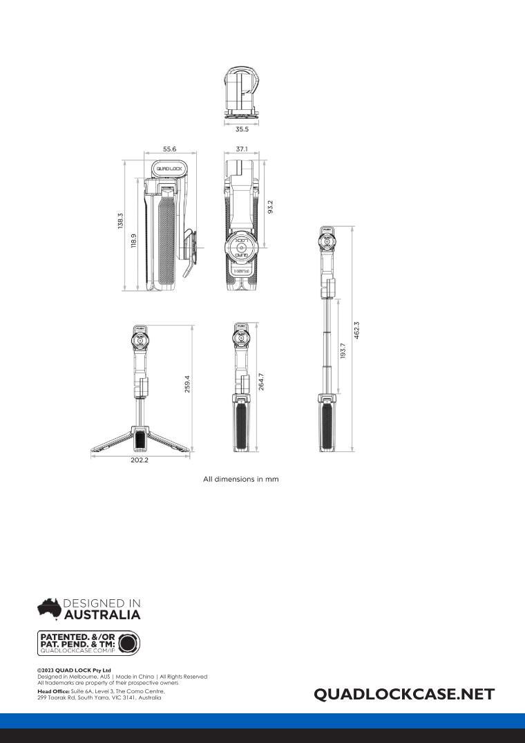 Quad Lock® Tripod / Selfie Stick