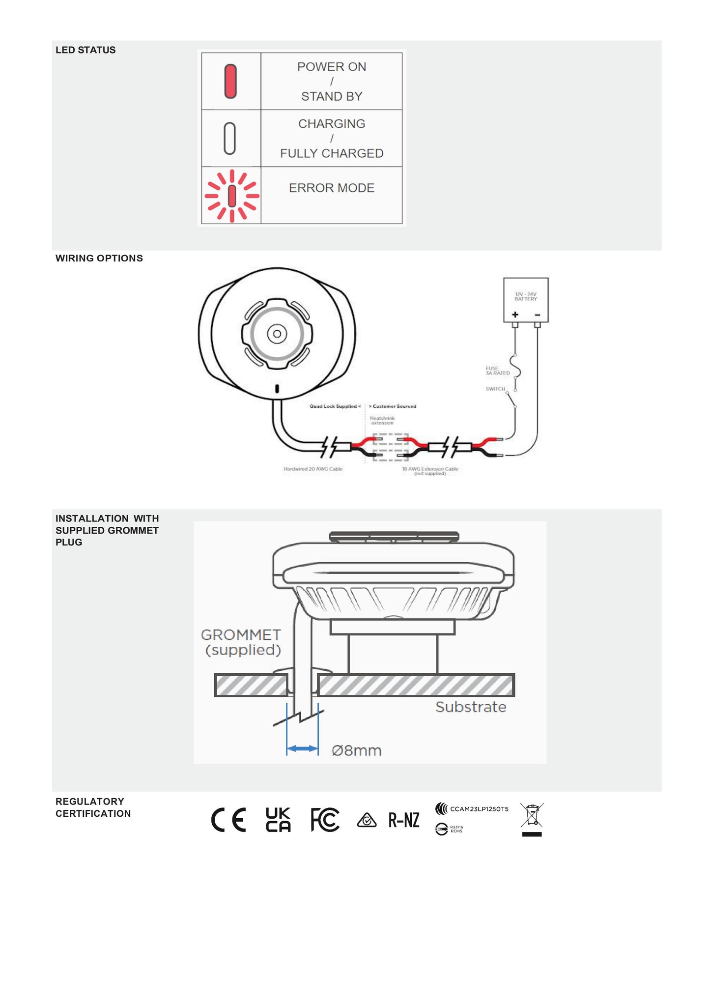 Quad Lock® Waterproof Wireless Charging Head - 12V-24V - V2