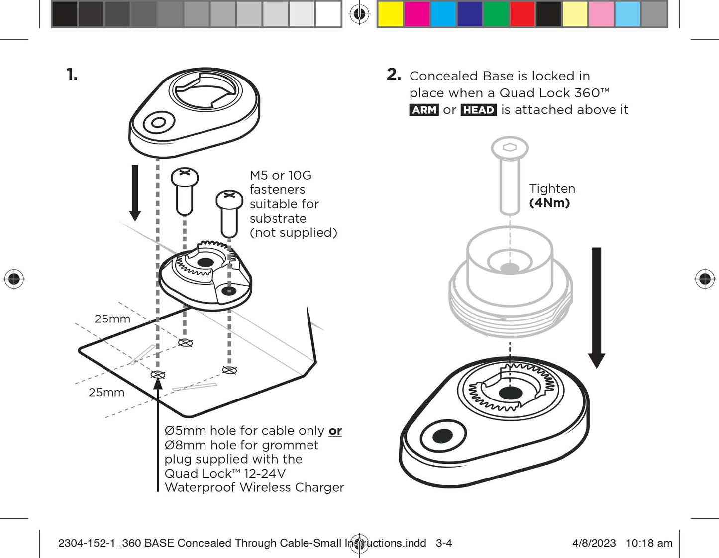 Quad Lock® 360 Base - Concealed
