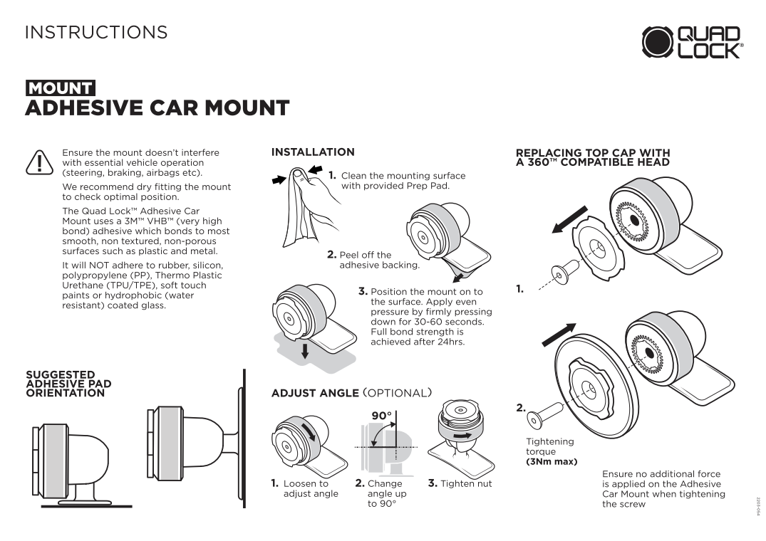 Car - Adhesive Dash/Console Mount