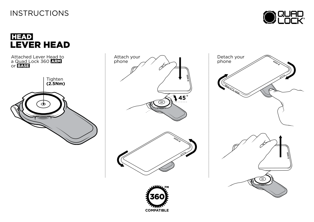 Quad Lock® 360 Head - Lever