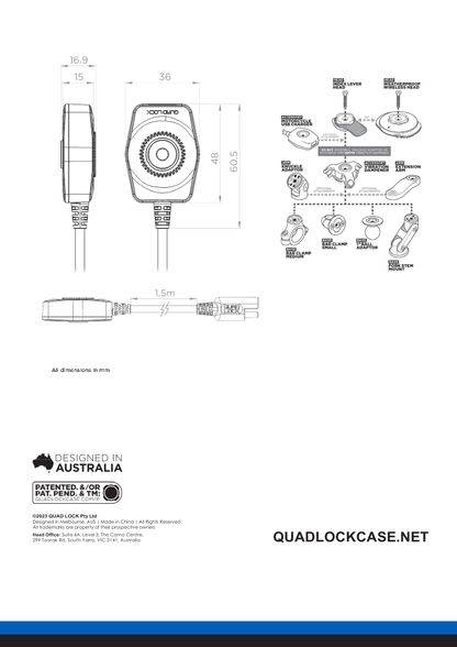 Quad Lock® Motorcycle USB Charger