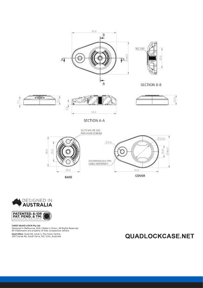 Quad Lock® 360 Base - Concealed